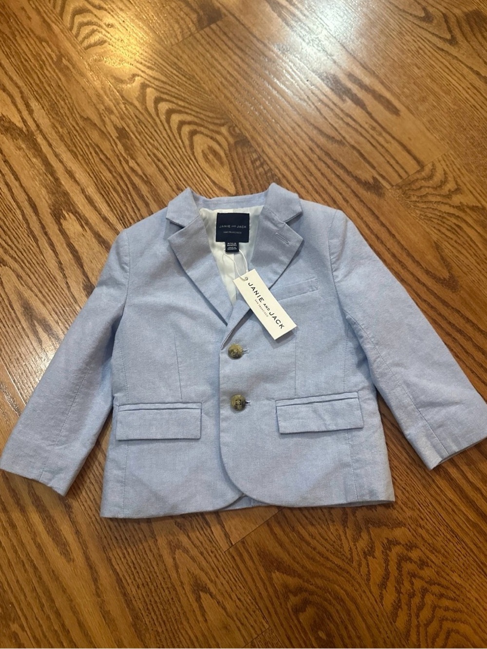 NWT Janie and Jack Boys Light Blue Blazer 18-24 months